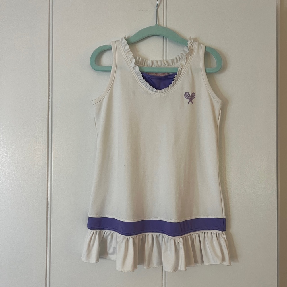 Little Miss White and Purple Tennis Dress